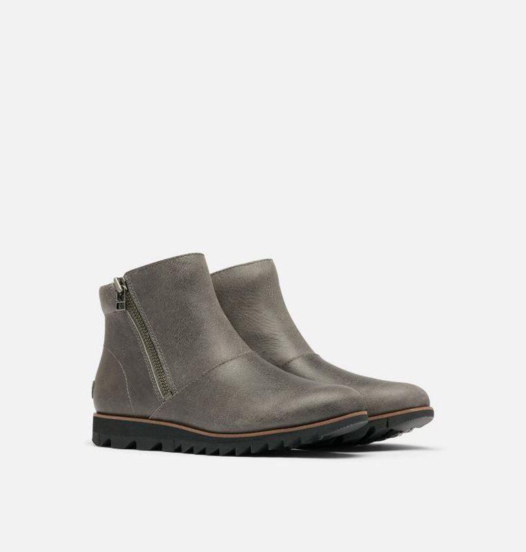 Sorel Dam Stövlar Mörk Grå - Harlow™ Zip Låga - IEW-834610